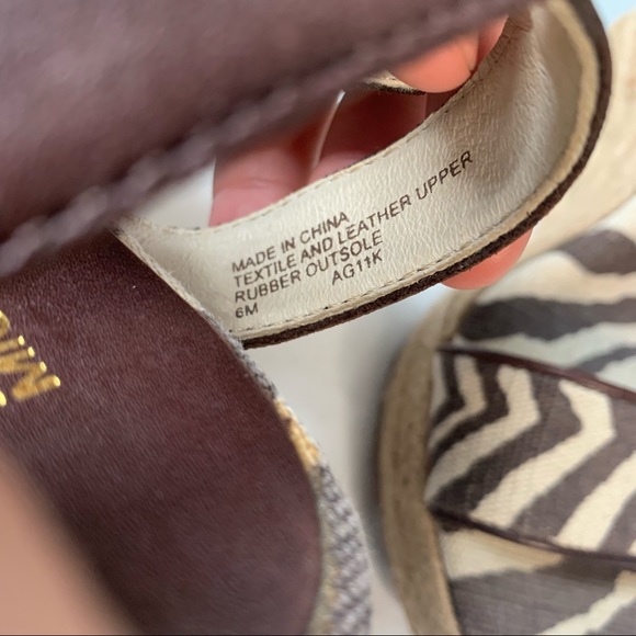 Michael Kors Zebra Canbas Espadrille Wedges - Picture 5 of 9